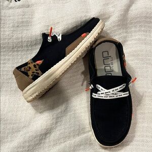 Hey Dude Men's Black and Brown Casual Shoes